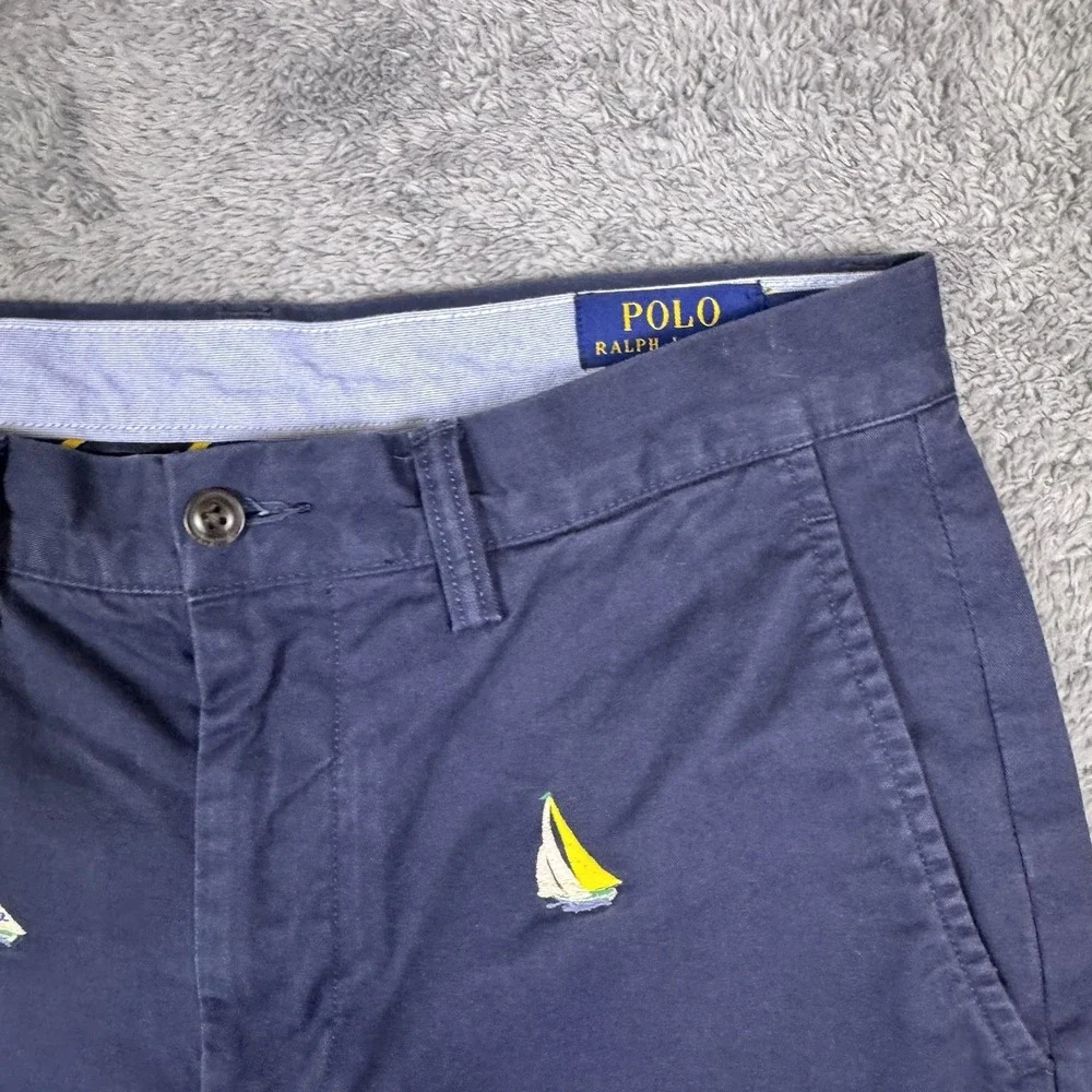 Ralph Lauren Pants Men 30x30 Polo Chino 7oz Twill Brushed Trouser Yacht Sailboat